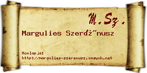 Margulies Szerénusz névjegykártya